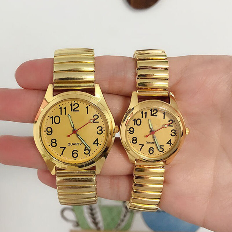 Männer Frauen Mode Armbanduhren Paar flexible Stretch band Quarzuhren Mann und Damen Kleid Uhr einfache Casual Uhren