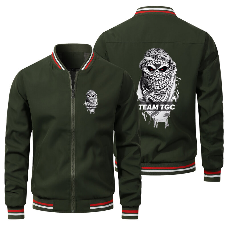 2024 Fall Round Neck New Hip Hop Pattern Printed Jacket Clothing Men's Tops Coat Oversized Bomber Jacket New Fashion S-4XL