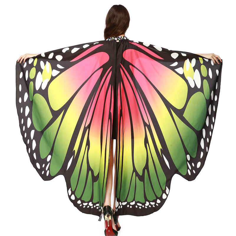 Châle ailes de papillon pour femme, tenue rapide et simple, costume d'Halloween, accessoire Kiev illage