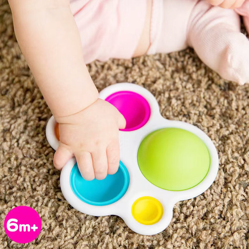 Z50 Infant Baby Toys Montessori Exercise Board Rattle Puzzle Colorful Intelligence Early Education Intensive Training Fidget Toy