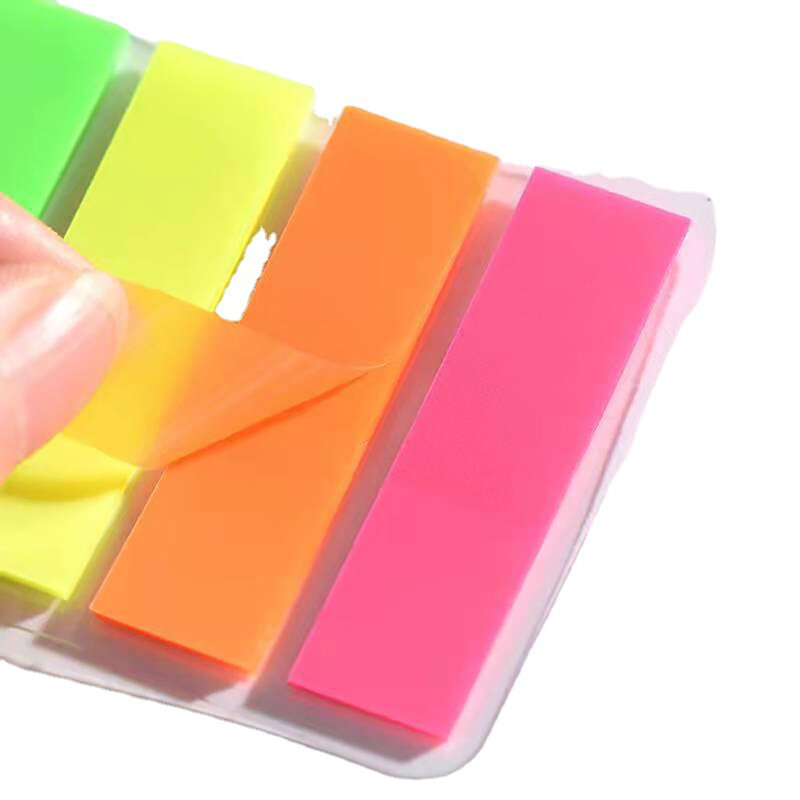 Tiras adhesivas translúcidas de colores, Color transparente, práctico para documentos, notas de lectura