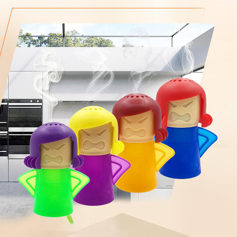 Angry Mama 오븐 스팀 전자 레인지 청소기, 쉽게 청소 전자 레인지 스팀 청소기 가전 제품 냉장고 청소