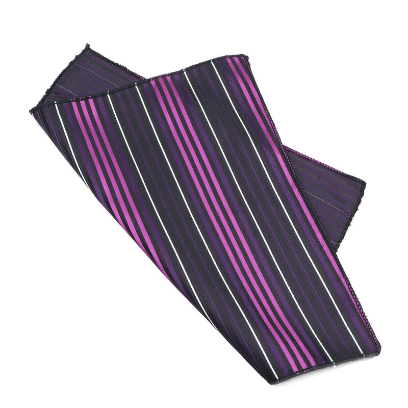 Fashion Ployester Hankerchief Scarves Vintage Hankies Men's Pocket Square Handkerchiefs Striped Solid Formal Fit Party Snot Rag