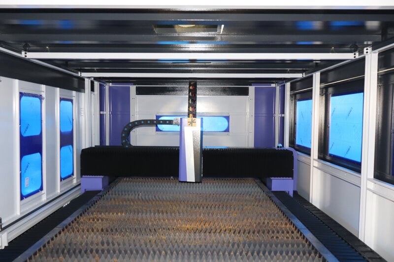 Máquina de corte a laser de fibra 1530 2030, mesa dupla, 3kW