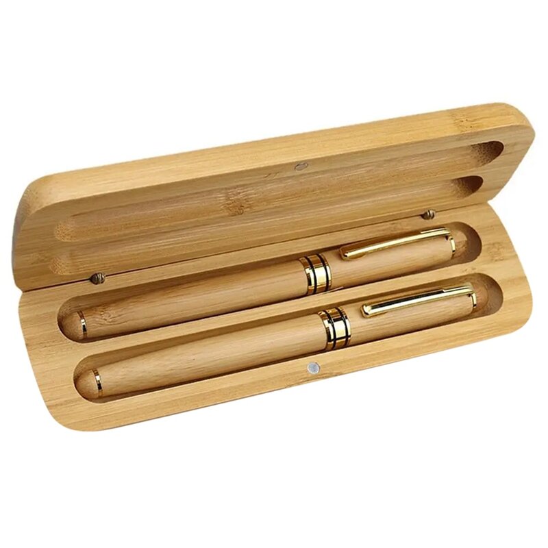 Бамбуковая дизайнерская шариковая ручка и подарочная коробка