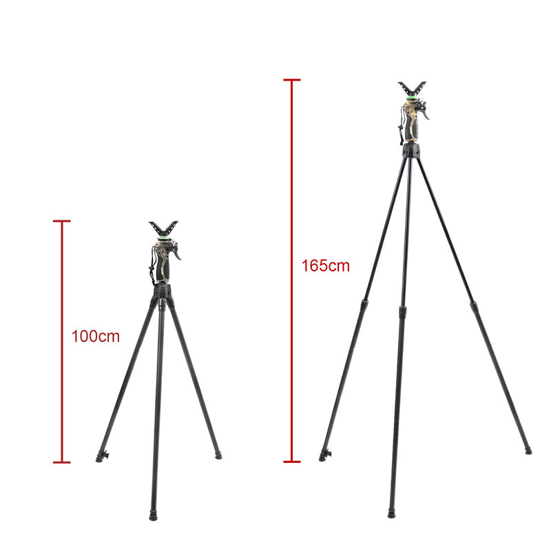 Adjustable Hunting Tripod Generation 4 Shooting Stick Camo Telescopic Camera LED flashlight Shooting Rest for Hunting Outdoors