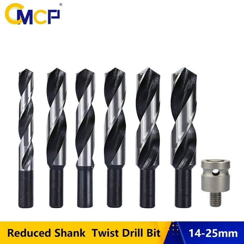 CMCP Reduced Shank HSS Twist Drill Bit 14/16/18/20/22/25mm Core Drill Bit Hole Cutter For Woodworking Drills