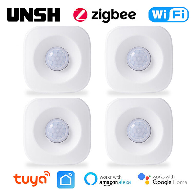 Tuya WiFi ZigBee Body PIR Sensor Wireless Smart Motion Transducer Smart Life Home Security Gateway Work With Alexa Google Home