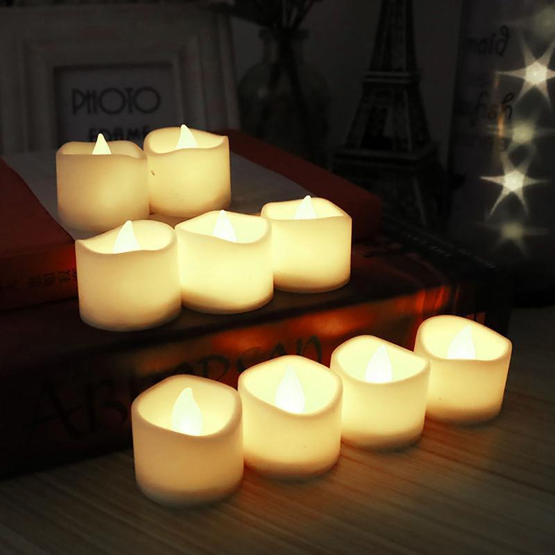 LED Candles Flickering Small Wedding Candles Realistic 3D Moving Flame 800 Hours Waterproof LED Candles Flickering Fireplace