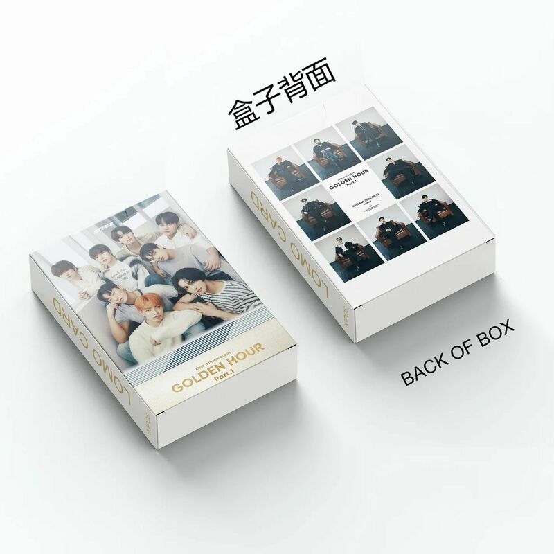 Kartu foto Kpop ATEEZ Lomo, Set 55 buah kartu foto Kpop ATEEZ, Album baru GOLDEN HOUR: Part.1, hadiah koleksi penggemar kualitas tinggi
