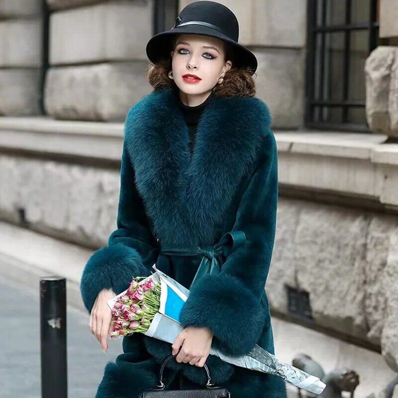 Real Fox Fur Collar And Cuffs Set Winter Furry Fur Scarf For Coat Jackets Women Wrap Scarves Female Luxury Shawls Hood Fur Decor