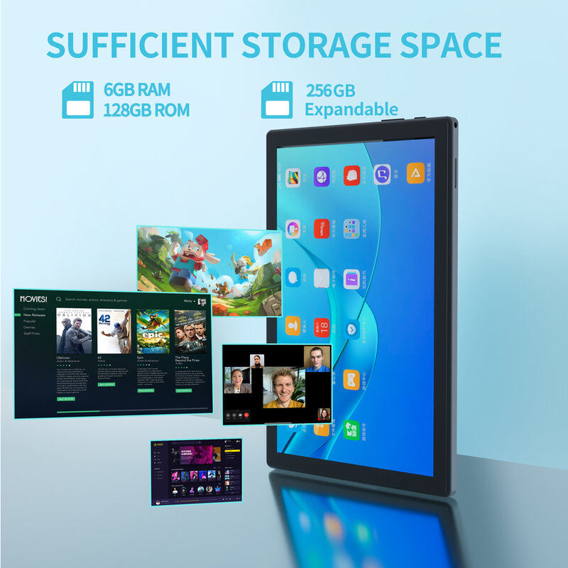NUOVO Tablet versione globale 2023 BDF Pad P70 10.1 pollici Android 11.0 [6 GB RAM + 128 GB ROM] Dual SIM 4G LTE WiFi 2.4/5G Bluetooth 5.0