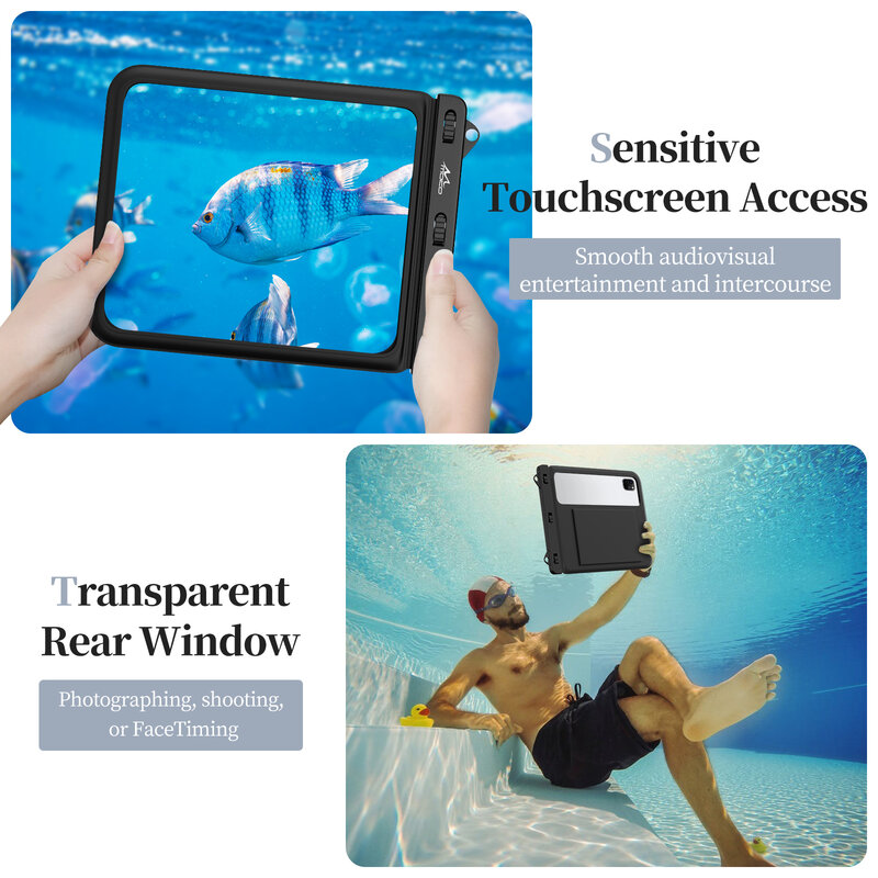 Wasserdichte Tablet Fall für iPad 10th, iPad Pro 11 2022, iPad Air 5/4/3/2 Stehen Halter Trocken Tasche für Bad Küche Stand Beutel