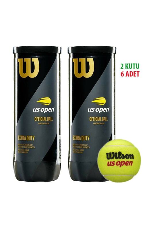 Wilson-Bola de tênis oficial Extra Duty, Feltro Sporting Goods, Embalagem a vácuo, 2 caixas, 6 peças