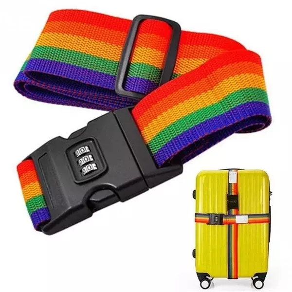 Cinghia per bagagli cintura da viaggio regolabile per bagagli cinghia per valigia con serratura codificata cinghia per cintura da 1.7m accessori per valigie