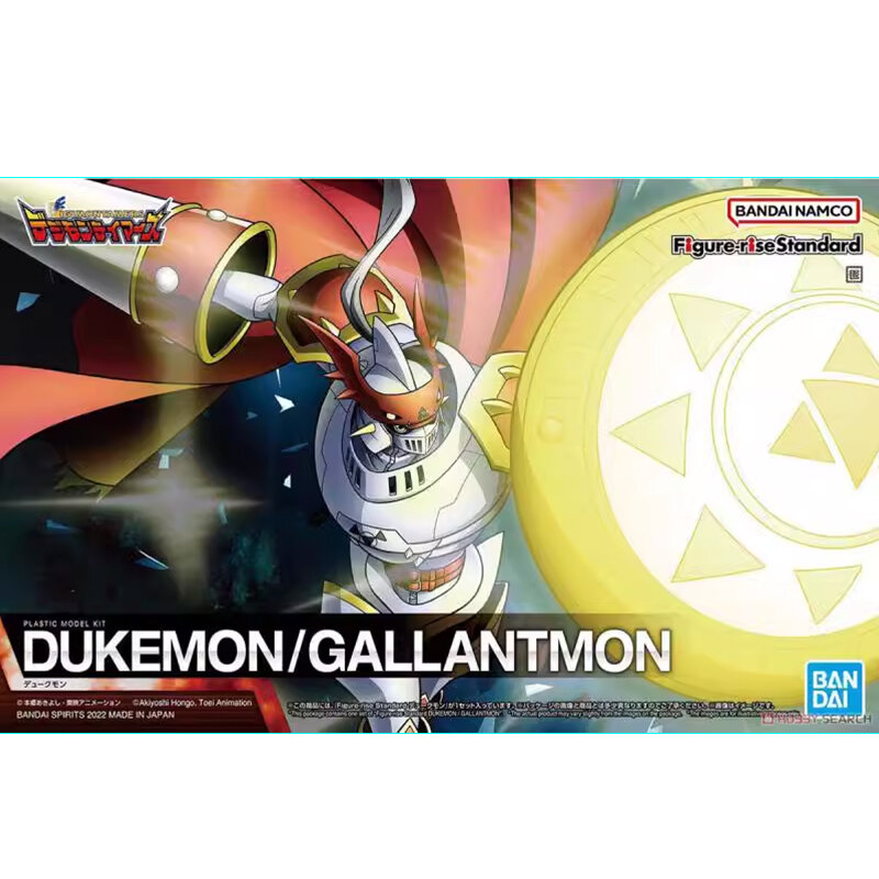 Bandai-Kit Garagem Modelo Genuíno, Digimon Adventure, Coleção DUKEMON GALLANTMON, Montagem Anime, Série Figura-ascensão
