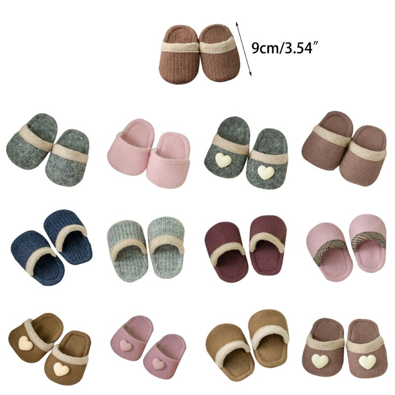 Pequeños zapatos punto para bebé, zapatillas hechas a mano, accesorios irresistibles para atesorar recuerdos valiosos G99C