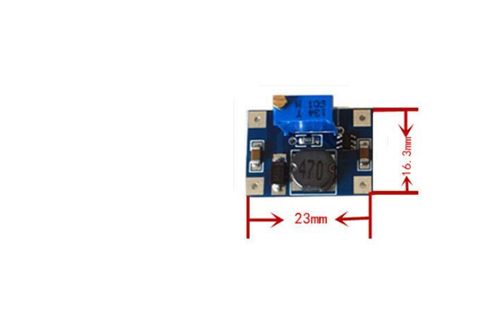 Conversor 2-24v do impulso de sx1308 DC-DC a 2v-28v 5v 9v 12v 15v 19v 2a módulo de potência ajustável do regulador de tensão