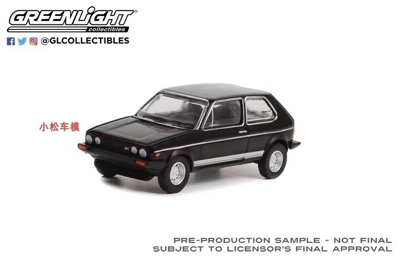 Diecast Metal Liga Modelo Carro Brinquedos, Volkswagen Golf Mk1 GTI, Coleção Presente, 1:64, W1292