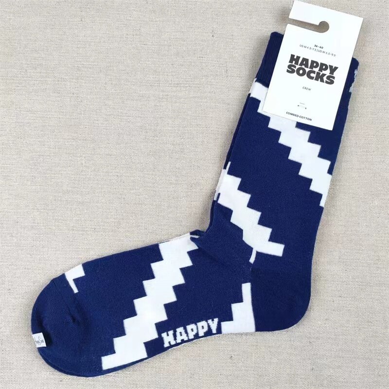 Happy Socks calzini Jacquard di nuovo colore calzini di cotone dolce per donna