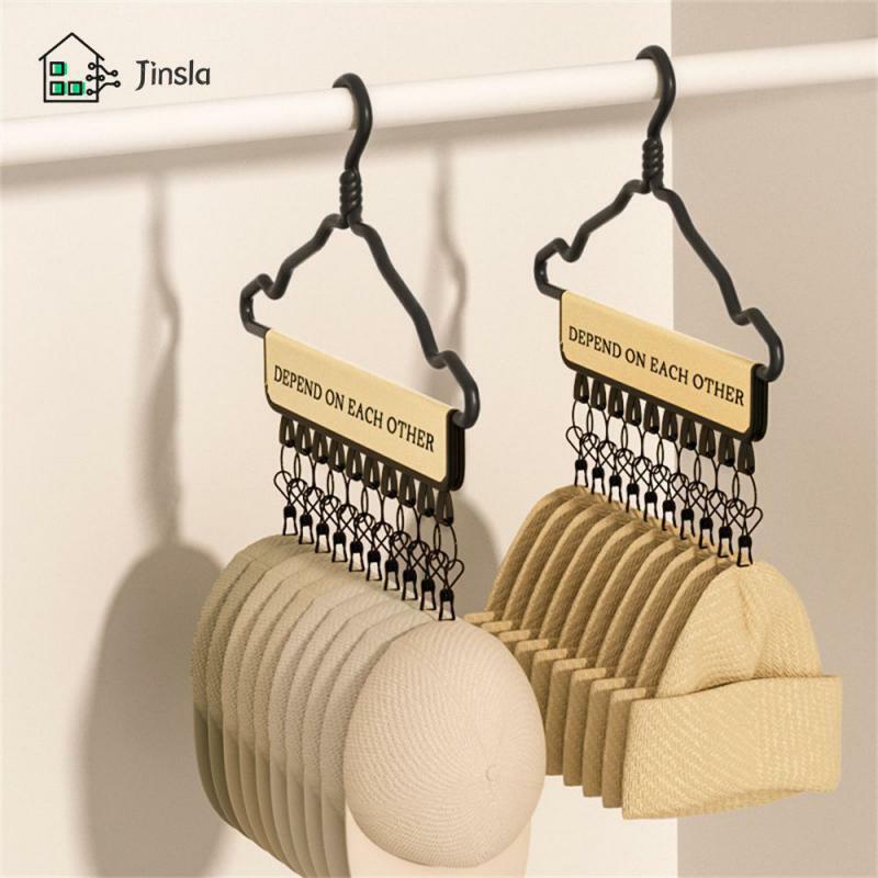 Multi Clip Hanger Easy To Use Storage Hat Storage Rack Large Capacity Black Hat Manager Collectibles Hat Rack Easy To Carry