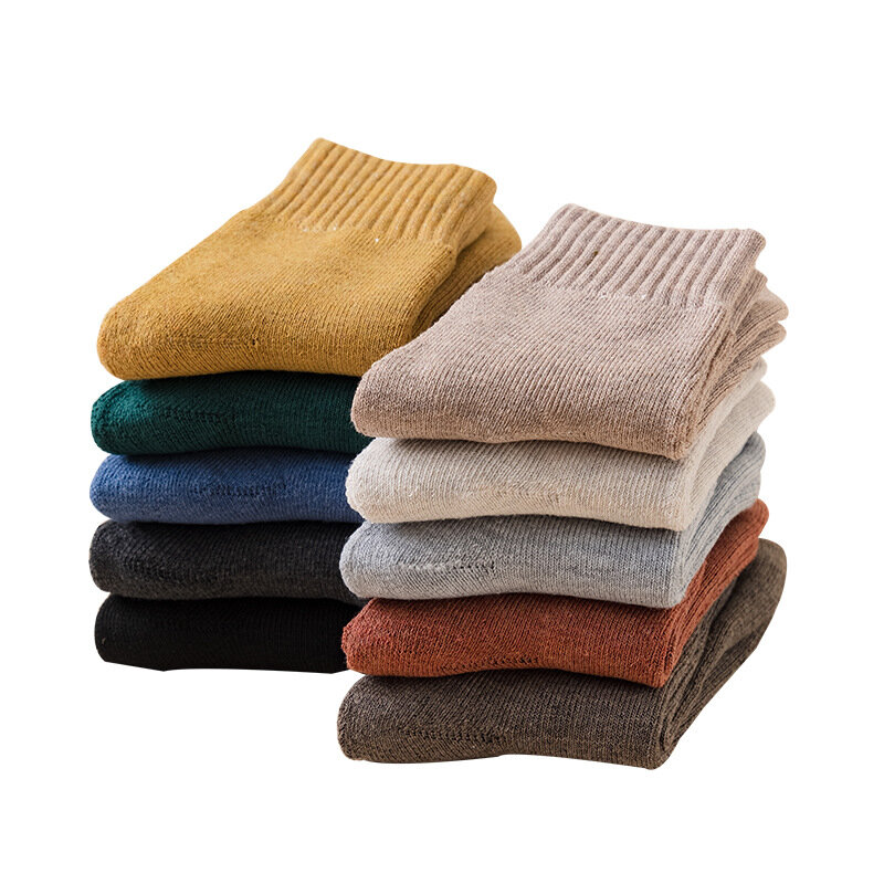 Calcetines térmicos gruesos para mujer, medias suaves e informales de rizo, botas de nieve para el hogar, 35-40, invierno, 3 pares