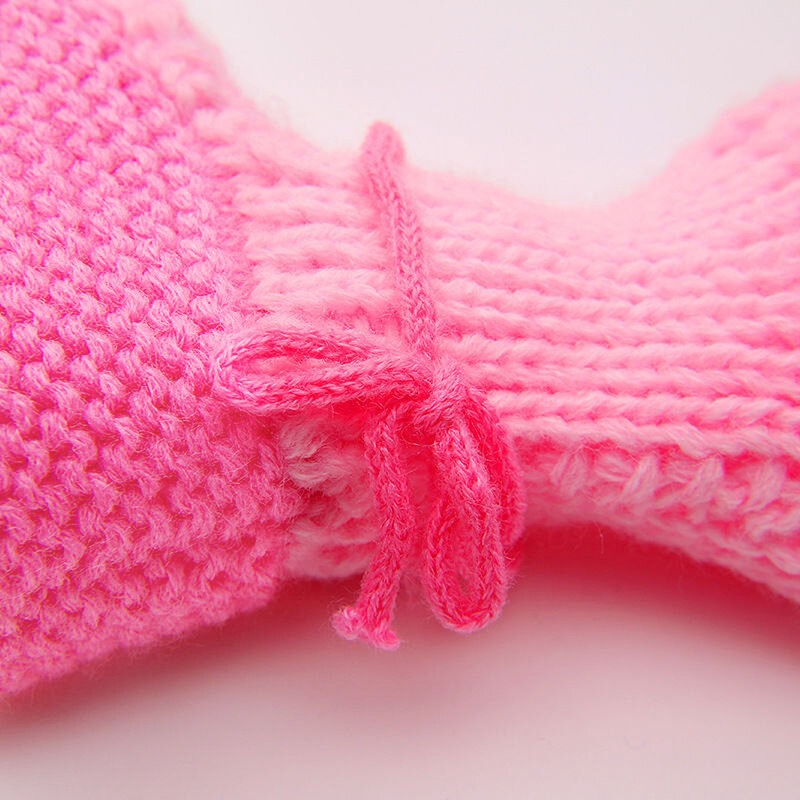 Calcetines cálidos de punto de ganchillo para recién nacidos, pies de bebé S, cómodos y cómodos, zapatos de bebé de punto suave