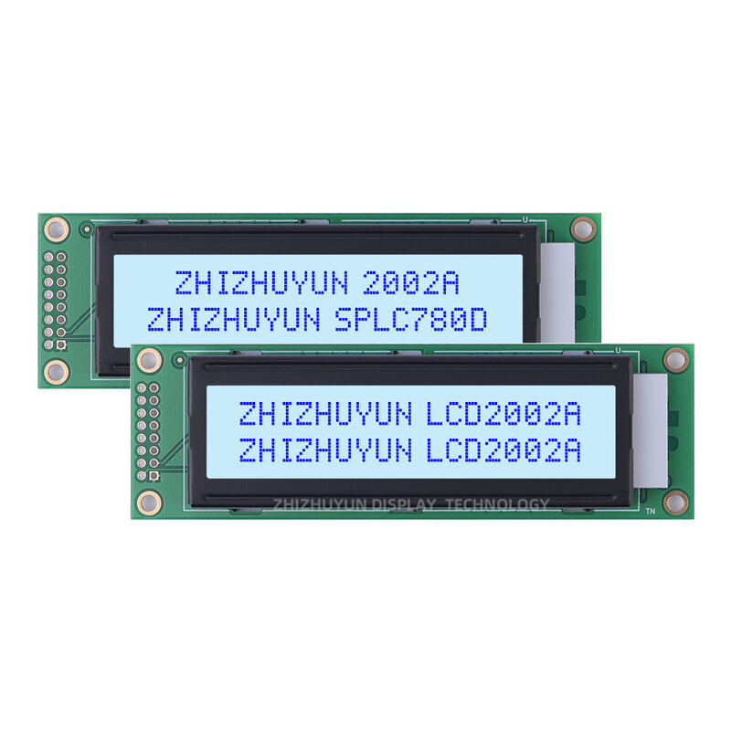 โมดูลแผงควบคุมอักขระแบบสองแถว SPLC780D แผงควบคุมอักขระสีส้มไฟสีดำมี LCD2002A