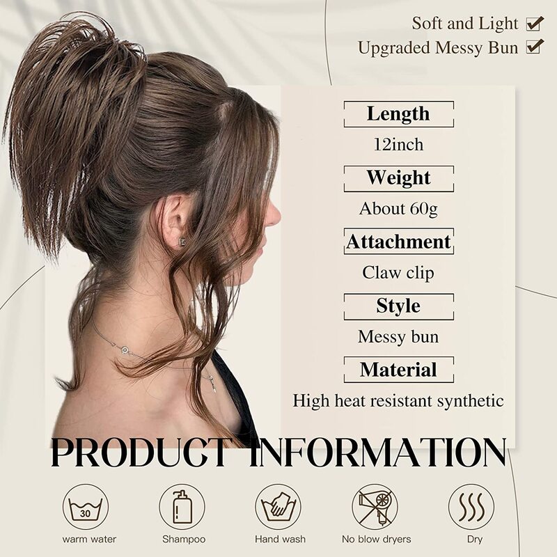 女性のためのブロンドのポニーテールウィッグ,人工毛エクステンション,高品質のコスプレヘアクリップ,12インチ