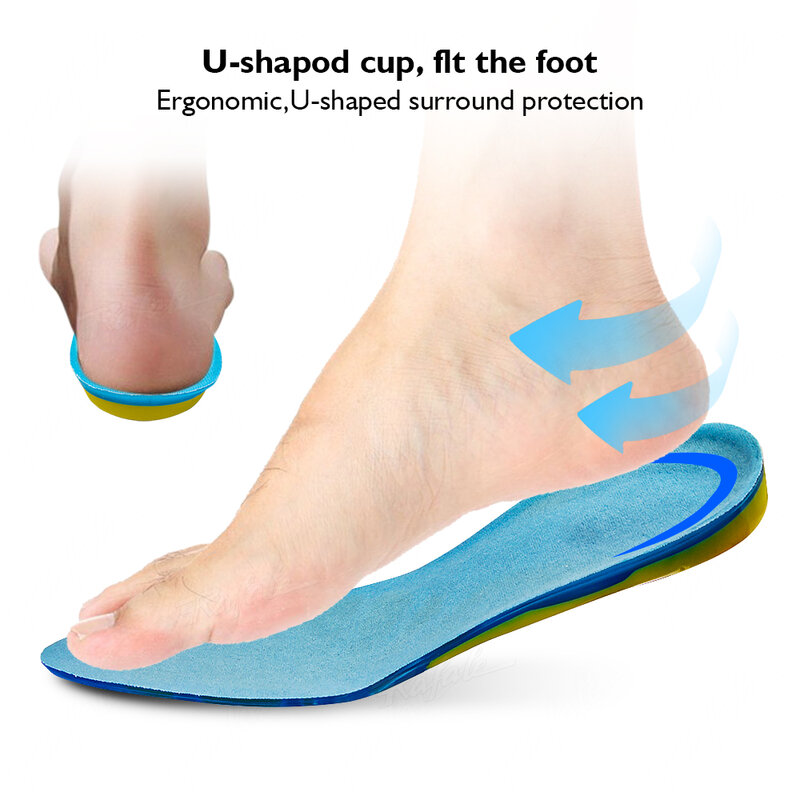 Silicone antiderrapante gel macio esporte sapato palmilha massagem palmilhas ortopédicas cuidados com os pés sapatos única almofada de absorção de choque novo