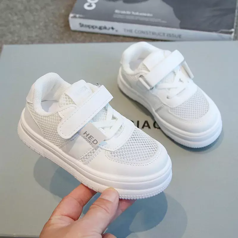 Children's Sneakers for Boy Summer Mesh Girls White School Tennis Shoes Fashion Non-slip Kids Running Causal Shoes Breathable