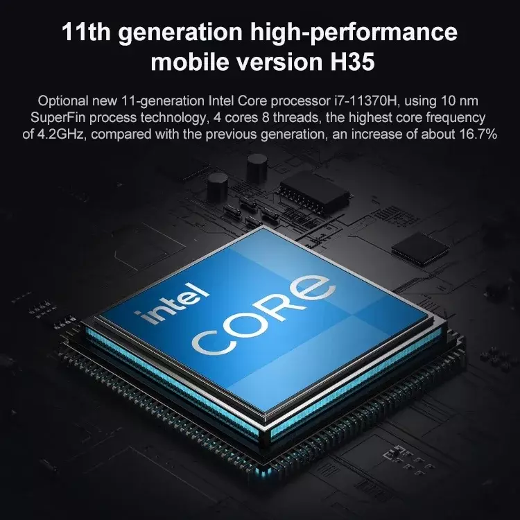 แล็ปท็อปเกมเมอร์คอมพิวเตอร์ออฟฟิศโน้ตบุ๊คโลหะ Windows 11 11TH Gen Intel I7-11370H 64GB RAM DDR4คู่ช่อง SSD 5G WIFI