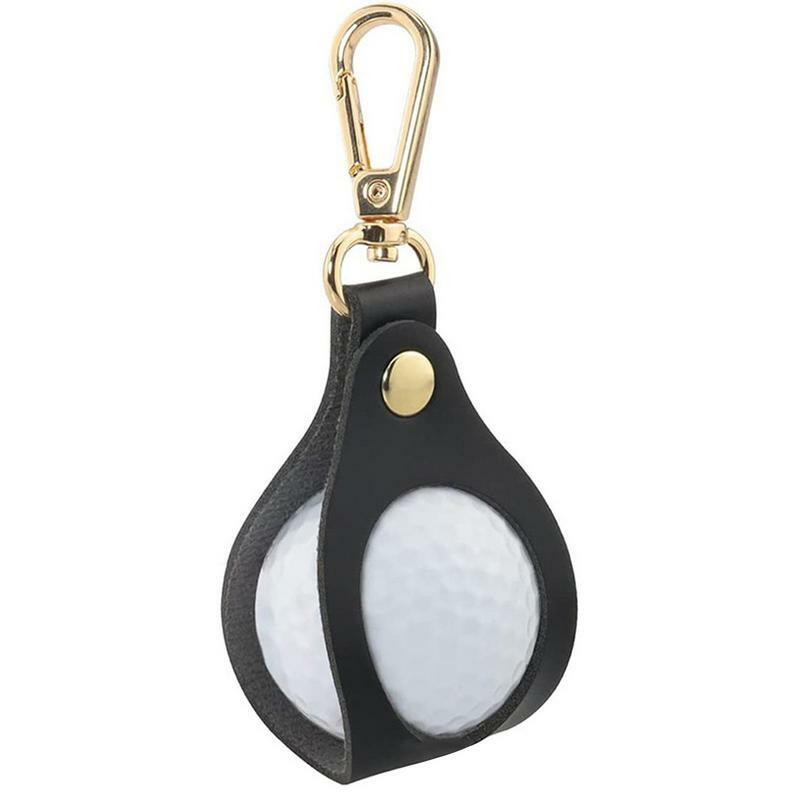 Mini Golf Ball Bag Pocket Storage Pouch Golfing Storage Keyring PU Leather Bag Balls Holder Cover Waist Bag Golf Accessories
