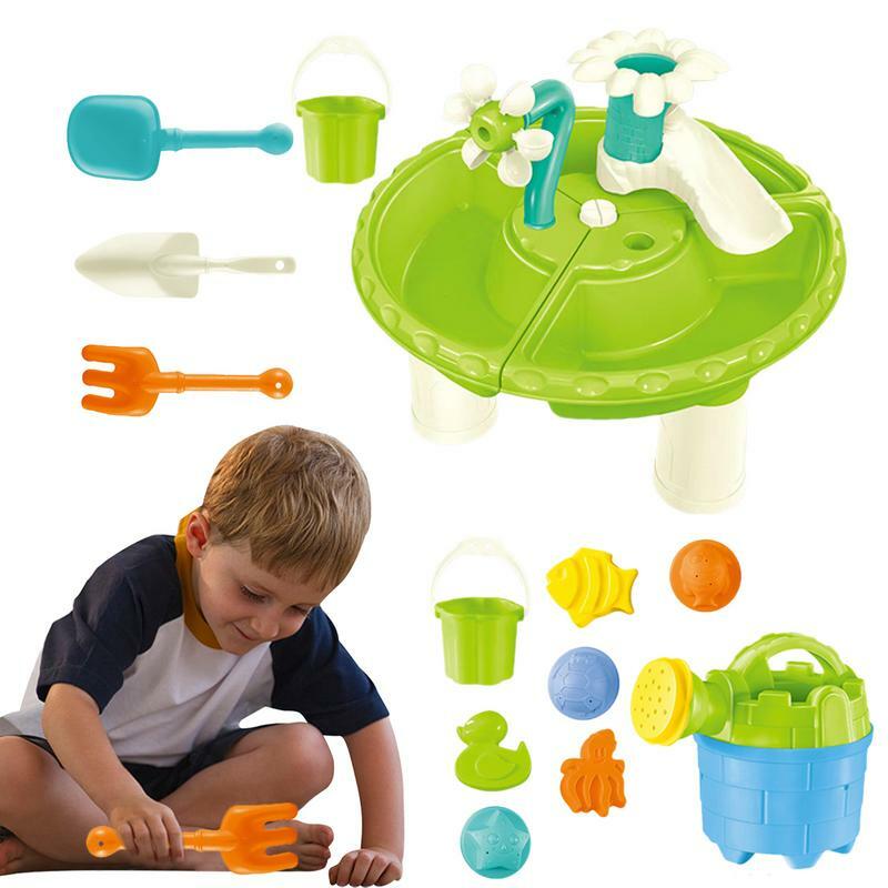 屋外の幼児用テーブルおもちゃ,水中アクティビティ用の屋外おもちゃ,ビーチ用の屋外プレイテーブル,13ユニット