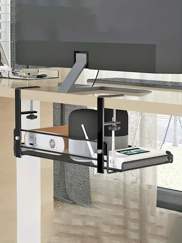 책상 아래 케이블 관리 트레이, 드릴 스틸 없음, 책상 케이블 오거나이저, 와이어 관리 트레이, 케이블 관리 랙