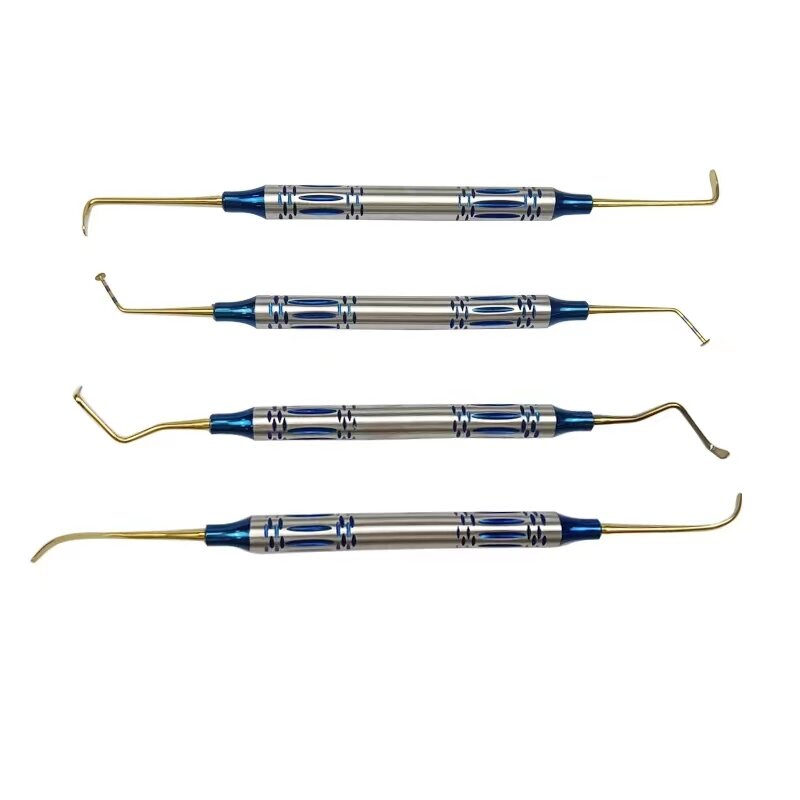 Instrumentos cirúrgicos para implante dentário, Ferramentas de elevação do seio maxilar, Ferramentas de Cirurgia Oral Dentista, 4pcs por conjunto