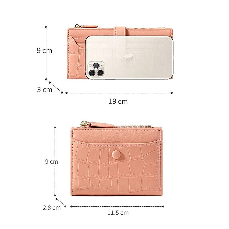 Women's Wallet Long Style Clutch Bag Ladies Card Bag Zipper Design Short Purses Female Money Clips Wallet for Women 2022 New