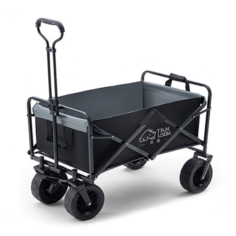 Przenośny wózek na zewnątrz składany wielofunkcyjny wózek z wózkiem kempingowym o dużej pojemności wózek piknikowy