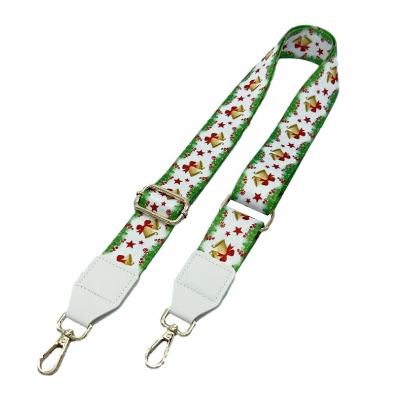 Tali tas aksesori wanita, tali tas pengganti panjang tali bahu motif Natal dapat dilepas