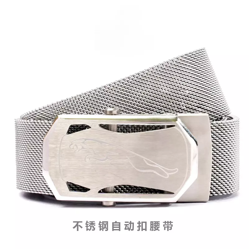 Cinturón de acero inoxidable para hombre, hebilla automática de aleación, ajustable, informal, para exteriores, diseñador de calidad de lujo, novedad de 2024