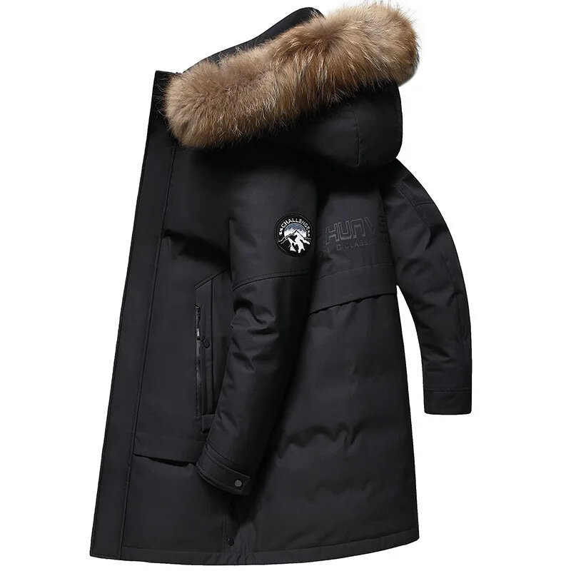 2024 nuovo piumino d'anatra bianco da uomo cappotti e giacche caldi per piumino medio lungo cappotto invernale spesso jaquetas FCY
