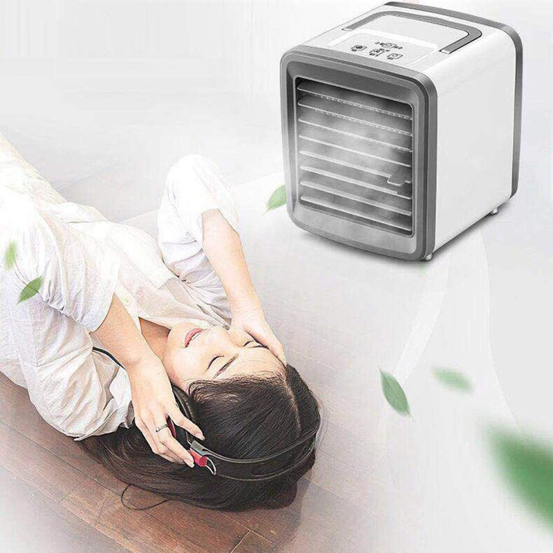 Raffreddatore d'aria portatile Mini aria condizionata USB ventola di raffreddamento dell'aria umidificatore ventola di raffreddamento ad aria raffreddata ad acqua per la camera da letto dell'ufficio 2023 nuovo