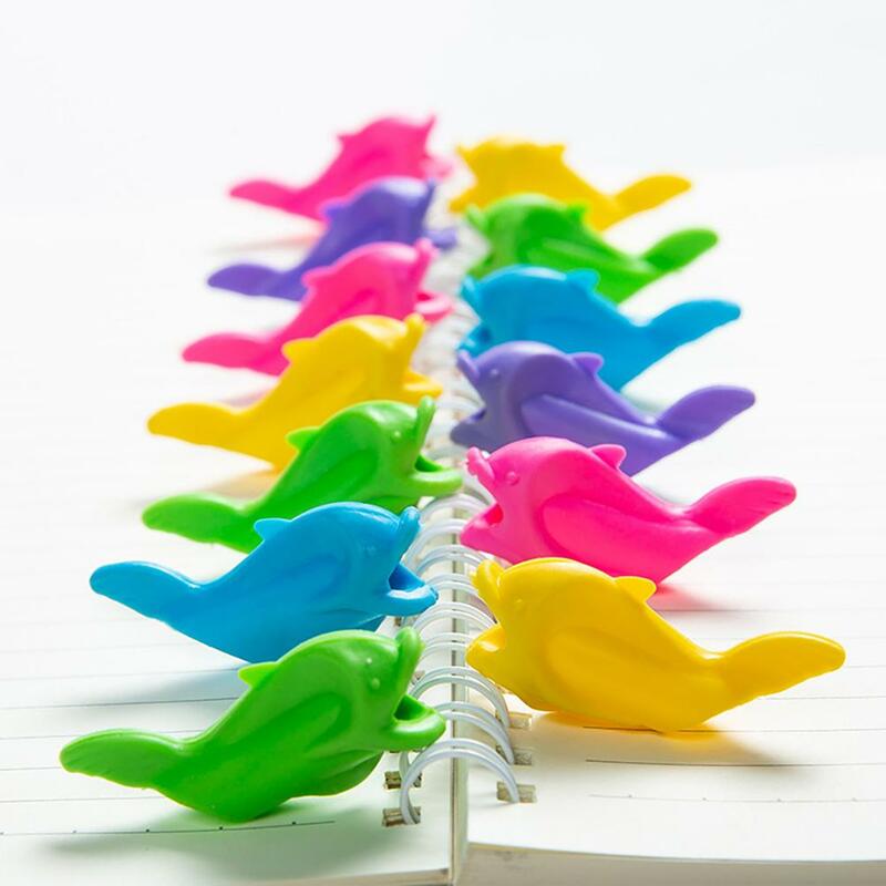 10pcs Children Kids Grip Pen Holder Fish-shaped Soft Toddler Learning Writing Tool Correction Device Pencil Grasp Aid Stationery