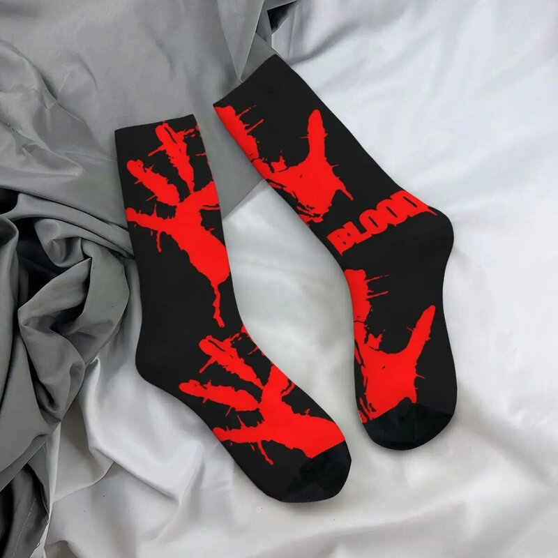 Забавные сумасшедшие компрессионные крутые носки для мужчин в стиле хип-хоп винтажные носки для мальчиков в стиле «B-Back 4» с принтом крови высокого качества Новинка