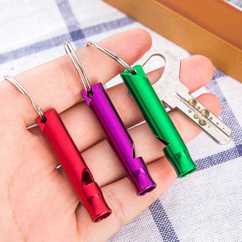 Outdoor Survival Whistle Double Pipe Camping Hiking Emergency Survival Tools Team Sports Whistle Portable Multifunction Keychain