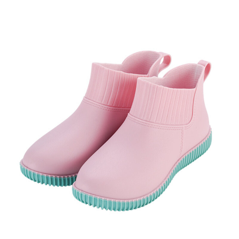 Comemore-Botas de chuva grossas para mulheres, sapatos de borracha impermeáveis, Rainboot feminino, desgaste exterior, sapato de água, moda adulta