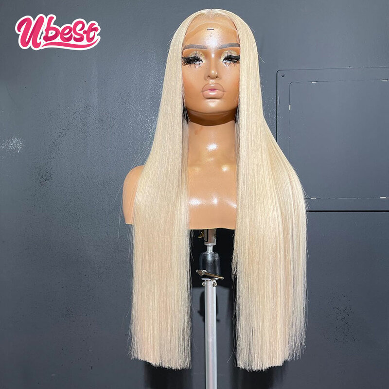 Cosr-Perruque Lace Front Wig 613 sans colle naturelle, cheveux lisses, 13x6, 13x4, 30 pouces, pour femmes