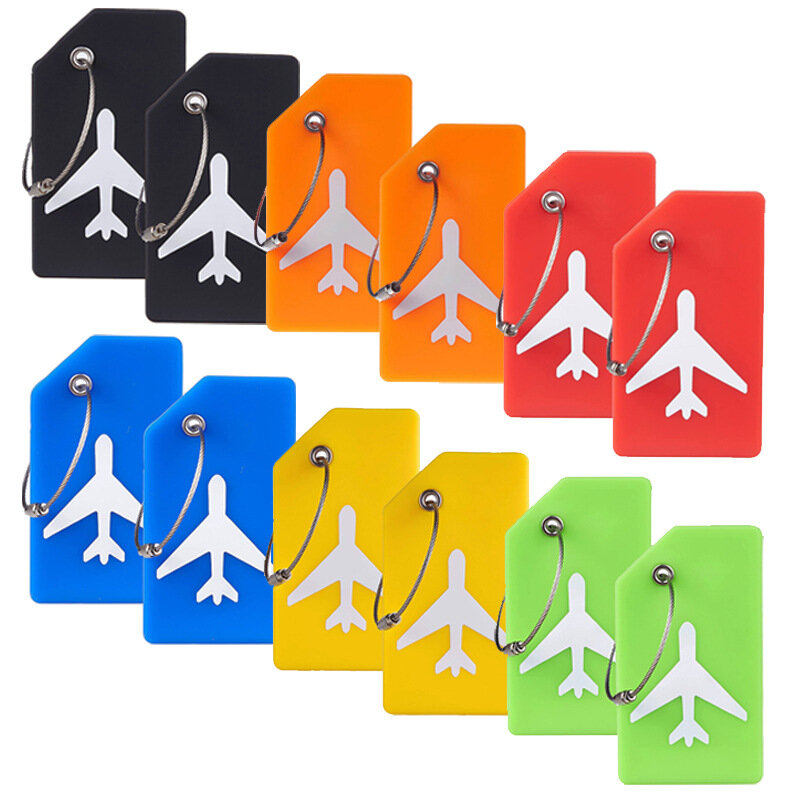 Women Men Travel Accessories Silicon Luggage Tags Suitcase ID Name Addres Holder Baggage Tag Unisex Label High Quality