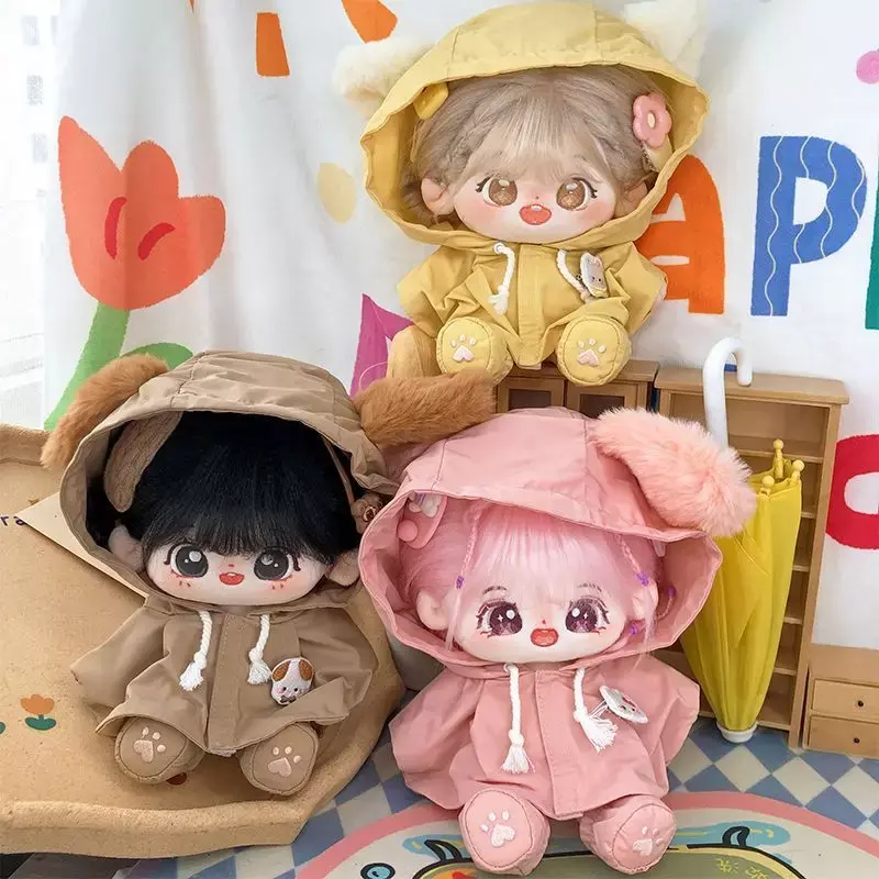20cm cotton doll clothes with hats, dopamine clothes, doll clothes