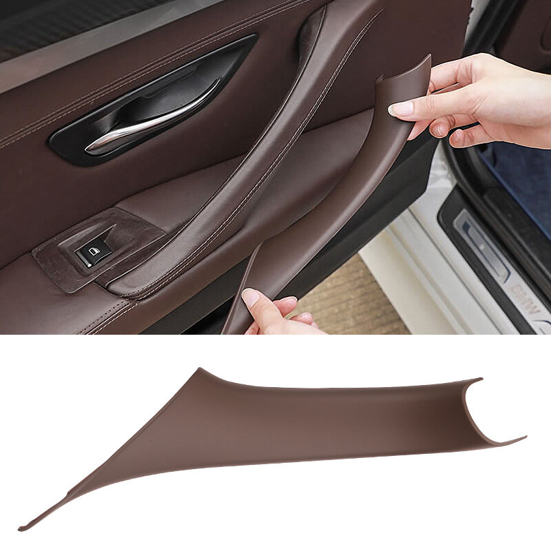 Protector de Panel de manija de puerta de coche, cubierta embellecedora para manijas de puerta Interior de coche, pegatina para BMW serie 5 F10 F18 F11, 2011-2017